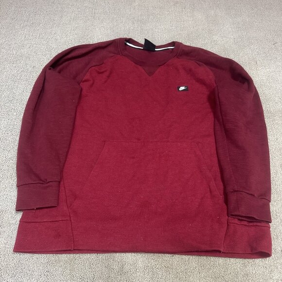 Nike Sweatshirt Red Long Sleeve Pullover Men’s Size XL - Picture 1 of 11